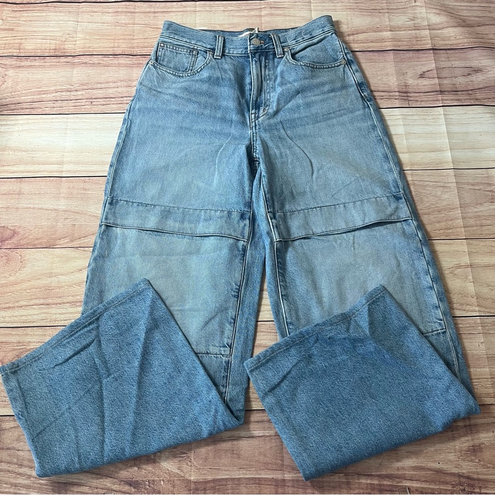 Madewell Light Wash Blue Wide Leg Jeans